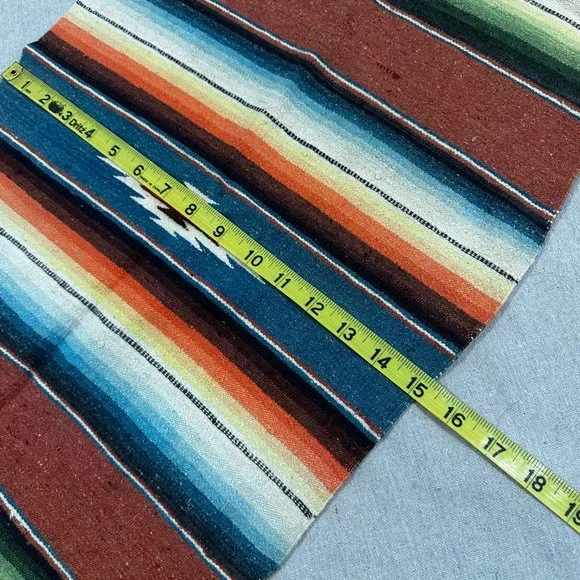 Vintage Chimayo Southwestern Small Rug Woven Wool New Mexico Table Runner - Picture 4 of 5